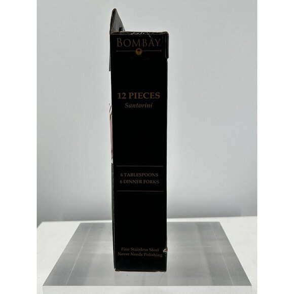 Bombay 12 Pc Set SANTORINI Fine Stainless Steel Utensils Flatware NIB - Picture 3 of 7